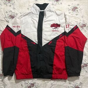 Vintage Jaguars Fastball Red Black White Windbreaker Jacket